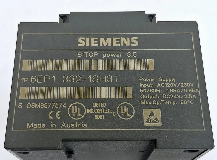 Блок питания Siemens SITOP POWER 3.5 1P 6EP1 332-1SH31 Power Supply 24 VDC 3.5 A