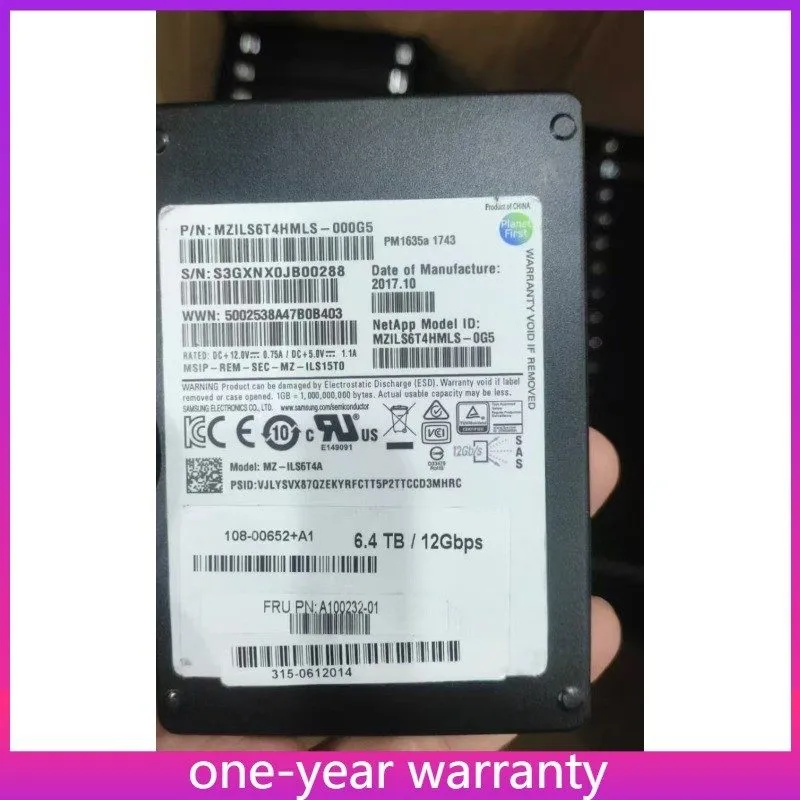 SSD-накопитель Samsung PM1635a 6.4TB SSD 2.5" SAS 12Gbps SSD MZ-ILS6T4A MZILS6T4