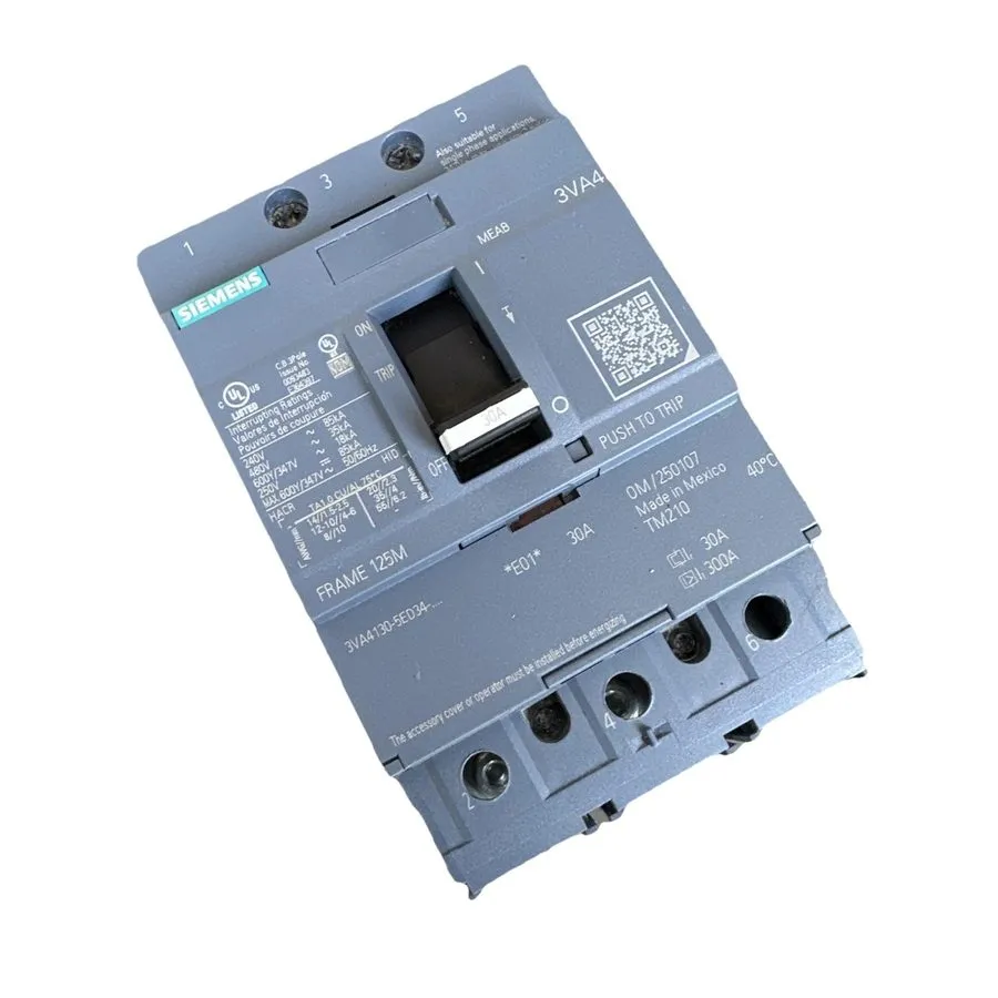 Автоматический выключатель 1 Siemens 3VA4130-5ED34-0AA0 480V 3-Pole Circuit Brea