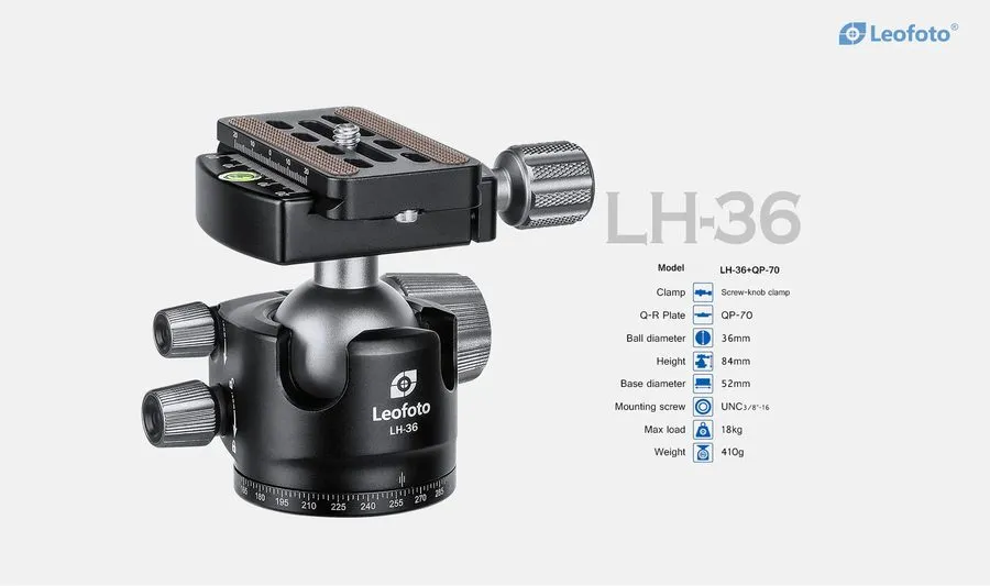 Оборудование видеонаблюдения Leofoto LS-284CX+LH-36 Version Ranger Series Tripod