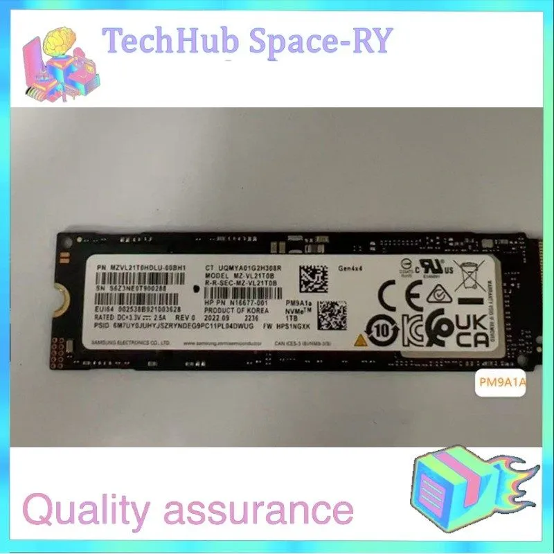 SSD-накопитель Samsung PM9A1a 1TB NVMe PCIe Gen4x4 M.2 2280 Internal SSD MZ-VL21