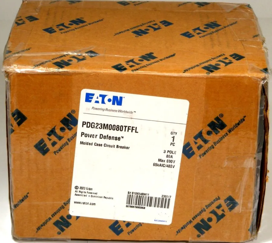 Автоматический выключатель Eaton PDG23M0080TFFL Circuit Breaker PDG2, 3P 80A 600