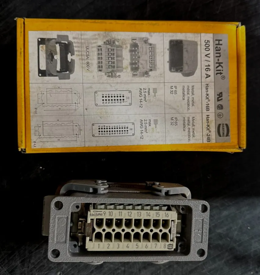 Разъём HARTING-MILITARY STYLE CONNECTOR 103301060000 HAN-KIT-16B — фото лота 2