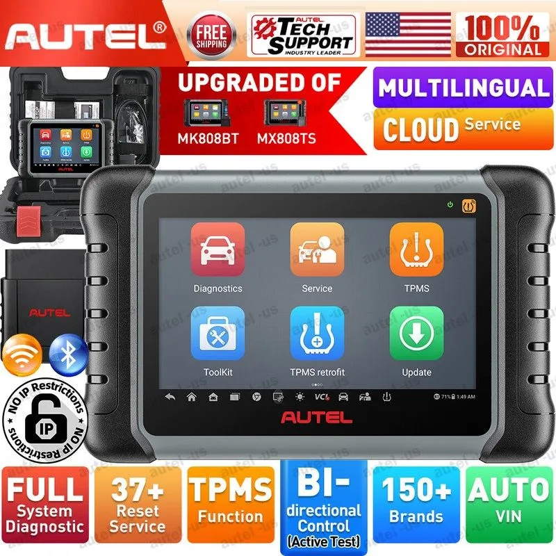 Диагностический сканер Autel MaxiCOM MK808S-TS MK808S IMMO TPMS Key Coding Car D