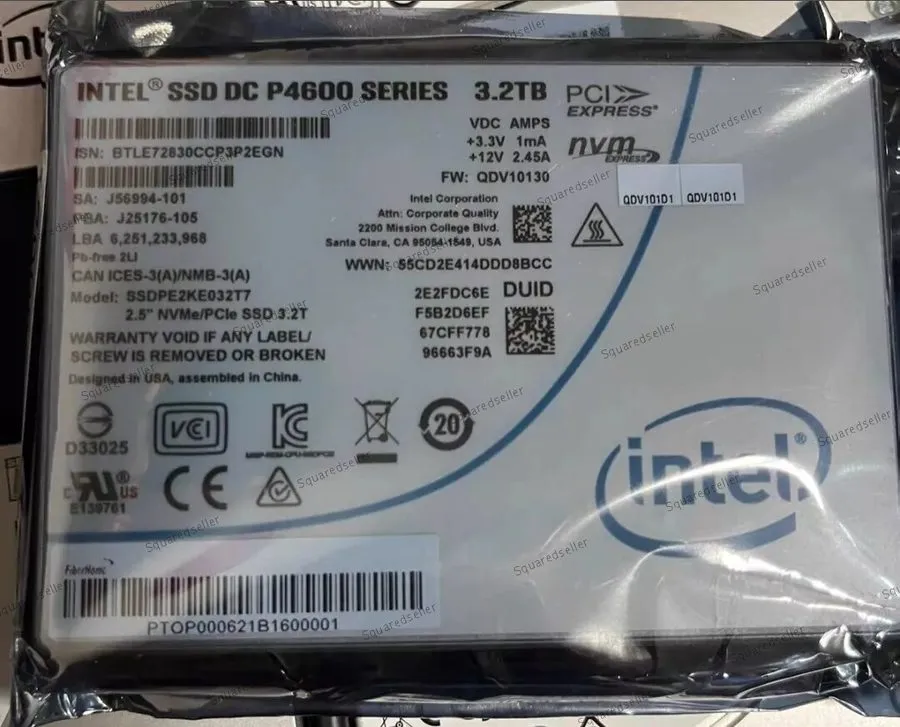 SSD-накопитель Intel DC P4600 Series 3.2TB PCIe 3.1 x4 NVMe 2.5'' U.2 SSD SSDPE2