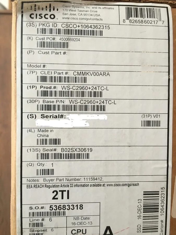 Коммутатор "REDUCED" Cisco C2960-Plus 24TC-L-Switch-managed-24x10/100+2x combo G