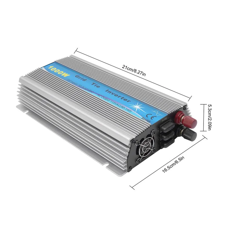 Аккумулятор 1000W MPPT Grid Tie Inverter DC10.8-32V to AC90-140V Pure Sine Wave  — фото лота 2