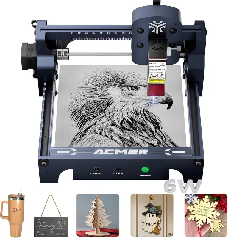 Лазерный гравёр ACMER S1 Laser Engraver 6000mW 130x130mm Area — фото лота 2