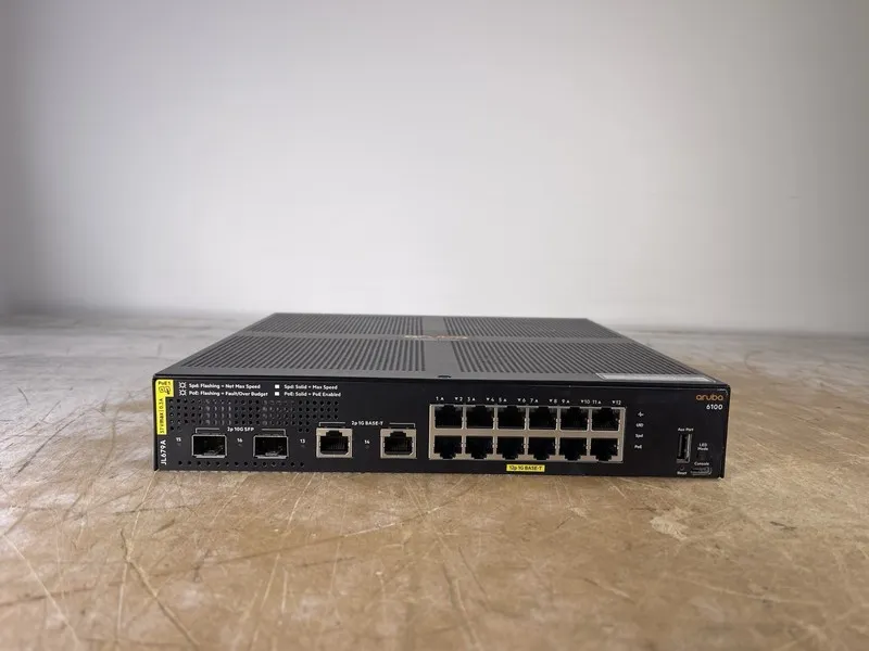 Коммутатор Aruba JL679A ABB 6100 12G Class4 PoE 2SFP+ 139W Switch 12-Port