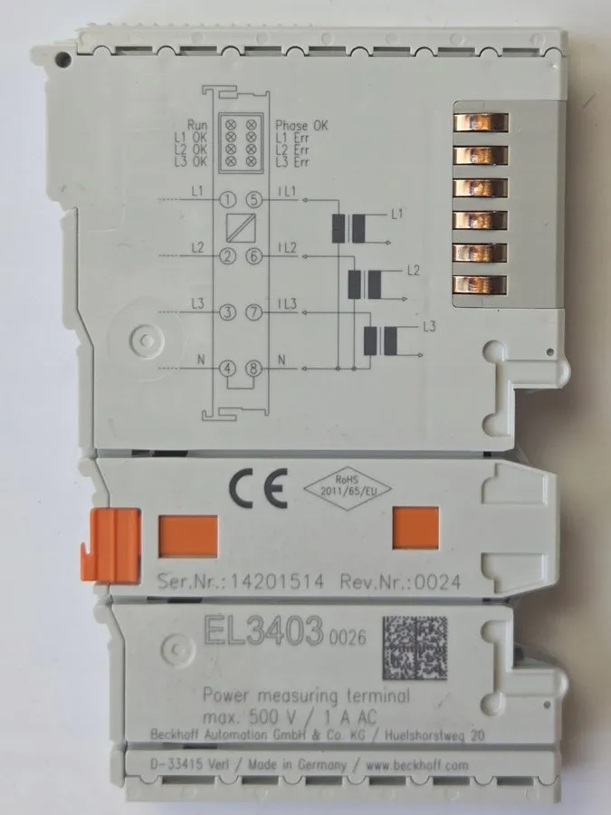Модуль ввода-вывода Beckhoff EL3403-0026 EtherCAT Terminal, 3 Channel Analog Inp