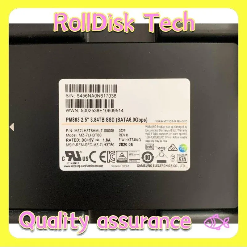 SSD-накопитель Samsung PM883 3.84TB SSD 2.5" SATA 3.0 6Gbps MZLH3T8HMLT-00005