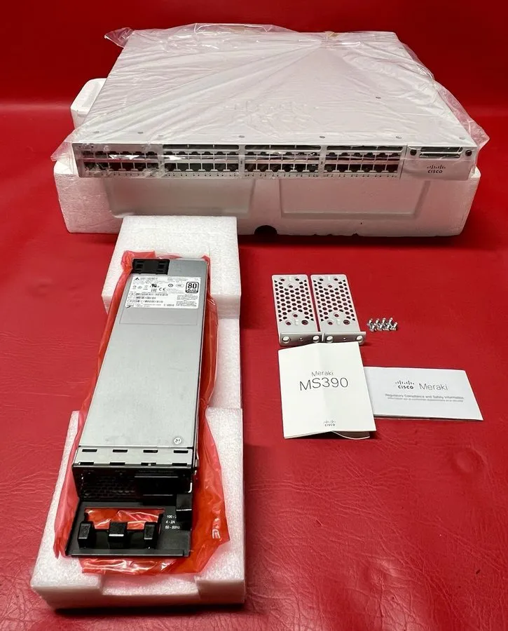 Коммутатор Cisco Meraki MS390-48-HW 48-Port Gigabit Layer 3 LAN Switch -Unclaime