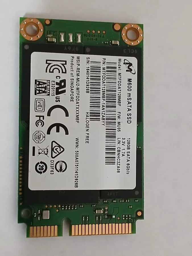 SSD-накопитель Micron MTFDDAT128MBF M600 mSATA 128GB SATA 6Gb/s Solid State Driv