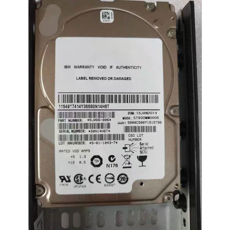 Жёсткий диск IBM 00Y2684 00L4568 900GB SAS 6GBPS 10K RPM 2.5" SFF V7000 HDD Hard
