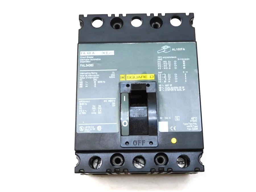 Автоматический выключатель Square D 60 Amp 18kA@480V Max Circuit breaker FAL3406