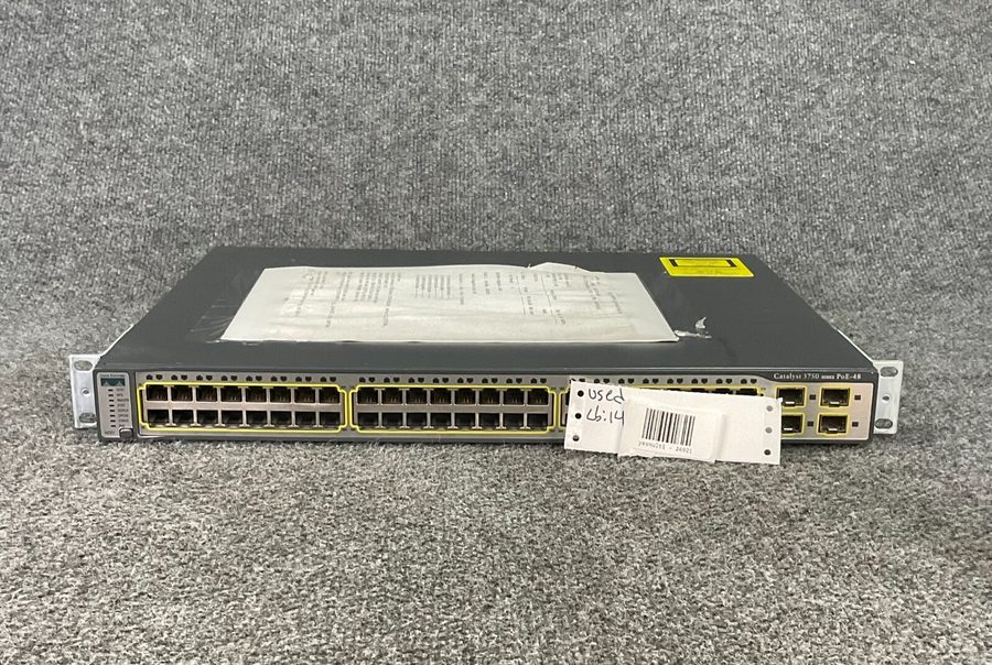 Коммутатор Cisco Catalyst 3750 WS-C3750-48PS 48-Port PoE Gigabit Switch