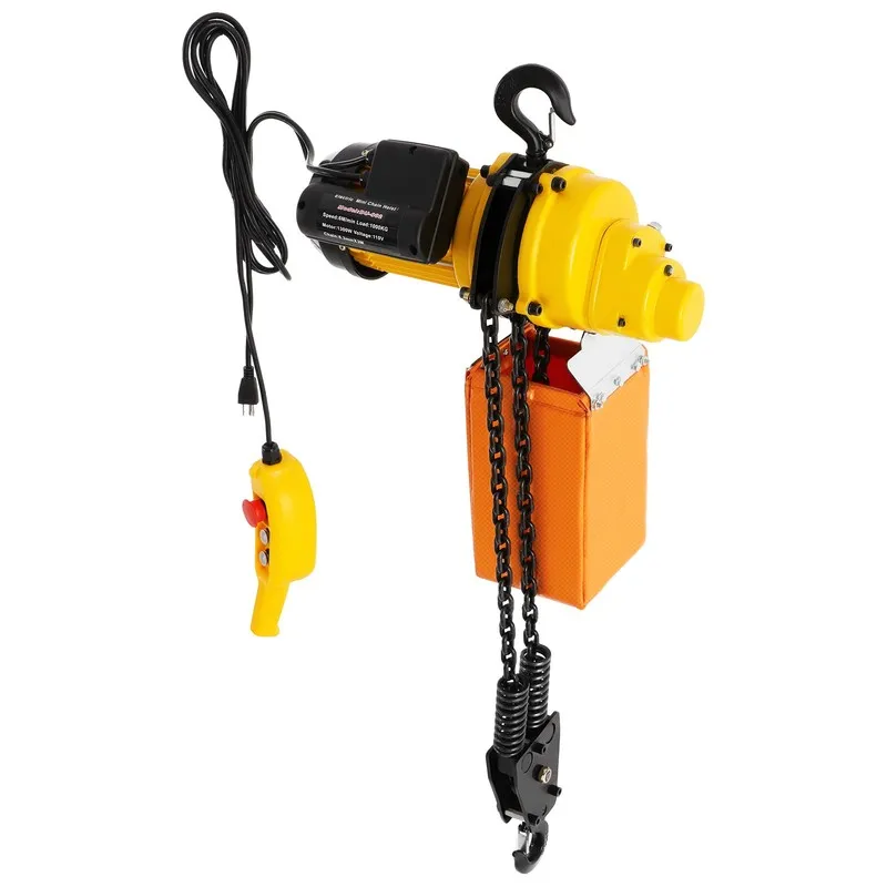 Таль 2200lbs/1Ton Electric Chain Hoist Single Phase Double Chain Crane Hoist 13' — фото лота 2