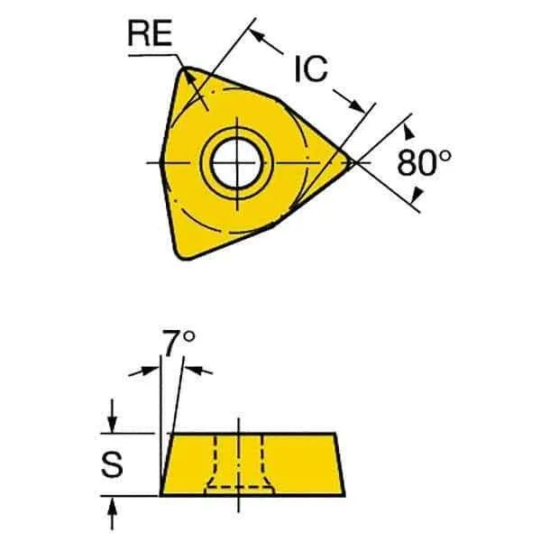 Режущий инструмент Sandvik WCMX06T308 T-53 1020 Carbide Indexable Trigon Drill I