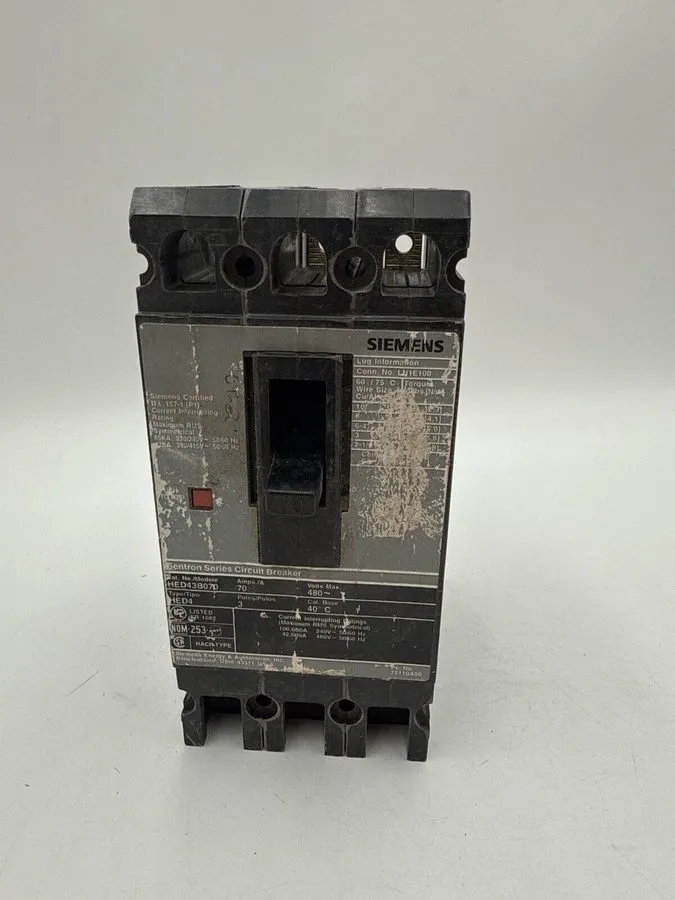 Автоматический выключатель Siemens HED43B070 Sentron Series Circuit Breaker 70A 