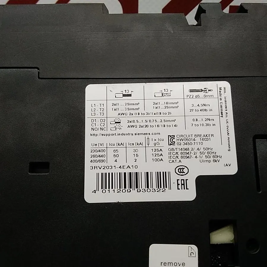 Автоматический выключатель 3RV2031-4EA10 Siemens Circuit Breaker, 22-32A