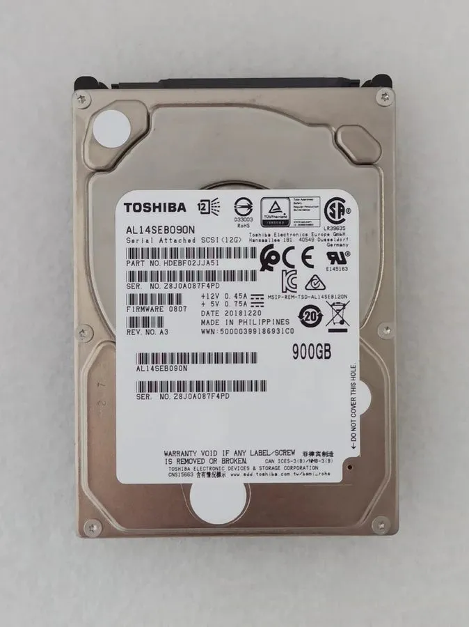 Жёсткий диск Toshiba AL14SEB090N 900GB 2.5" 12Gb/s 10K RPM SAS Hard Drive HDD