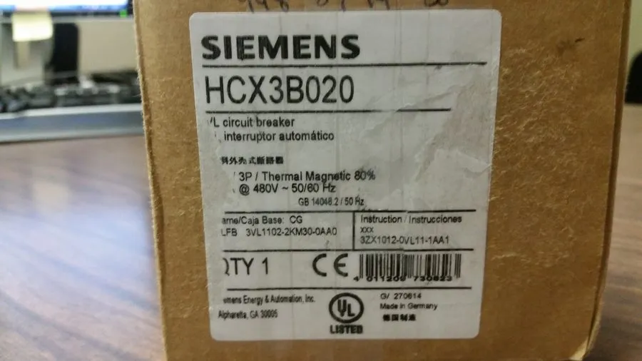 Автоматический выключатель Siemens HCX3B020 3 Pole Thermal Magnetic Circuit Brea