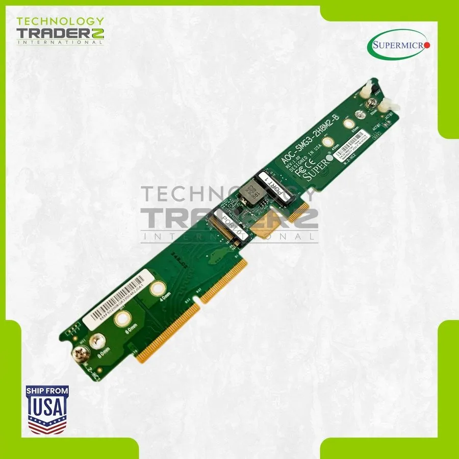 Кабель Supermicro AOC-SMG3-2H8M2-B (REV 1.0) M.2 SATA/NVMe Hybrid Carrier Card