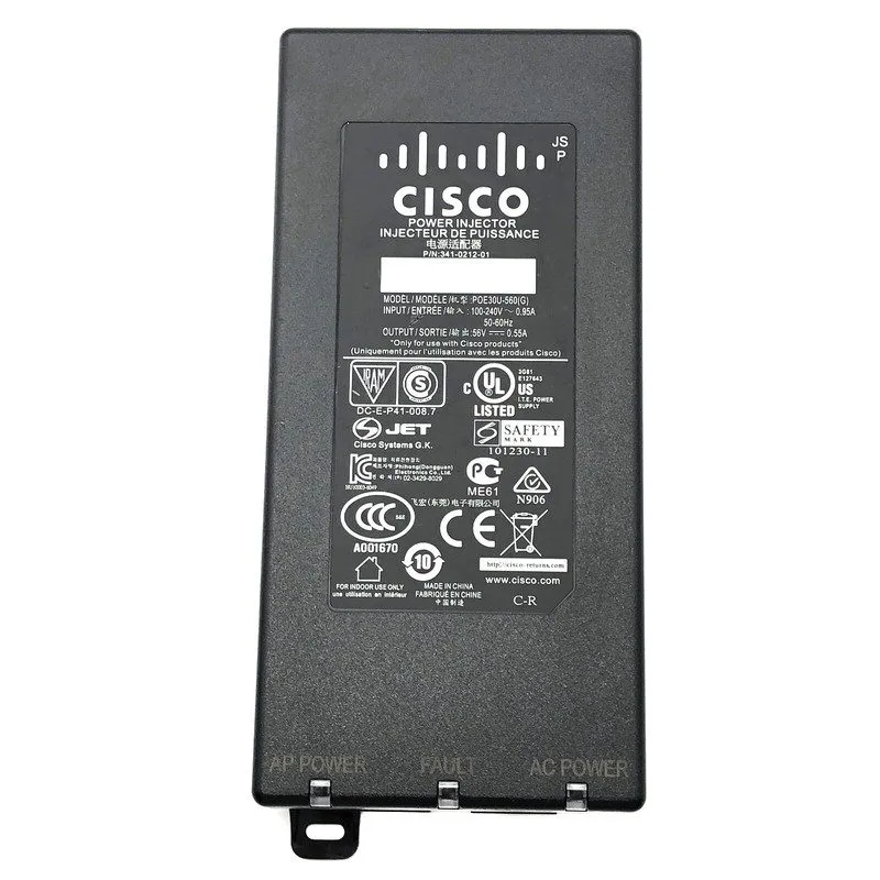 Точка доступа Wi-Fi PoE 56V Power Injector 802.3at для Cisco Aironet 1800 2800 3