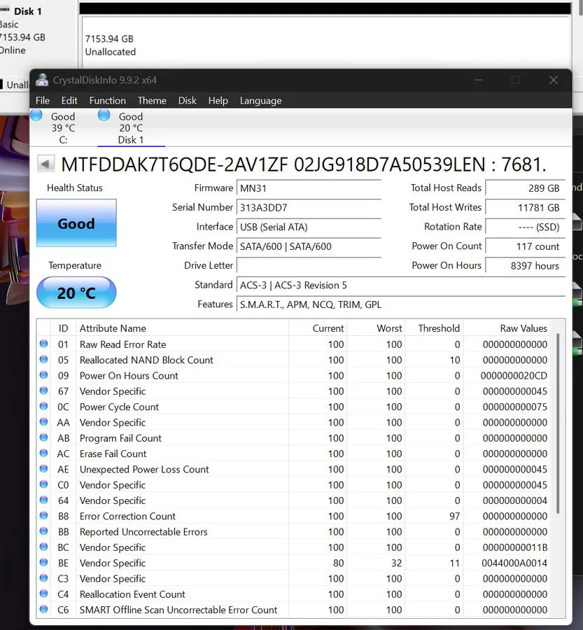 SSD-накопитель Micron 5210 ION 7.68TB SATA 6Gb/s QLC 2.5" Enterprise SSD MTFDDAK