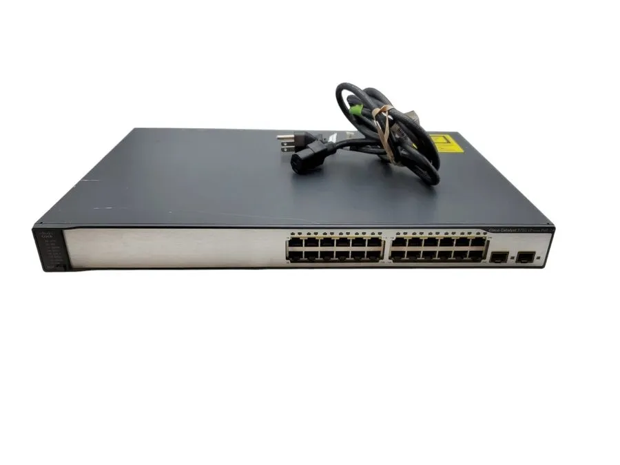 Коммутатор Cisco Catalyst WS-C3750V2-24PS-S 24 Port PoE Switch With Rackmounts