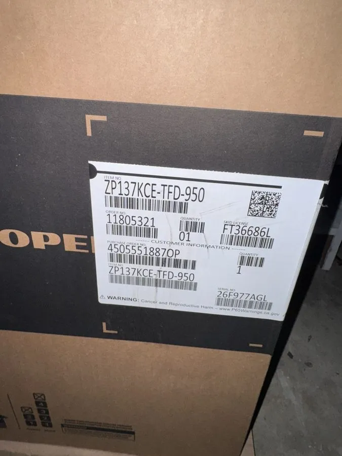 Компрессор Copeland ZP137KCE-TFD-950 Scroll Compressor R410A 460V 3 Phase HVAC — фото лота 1