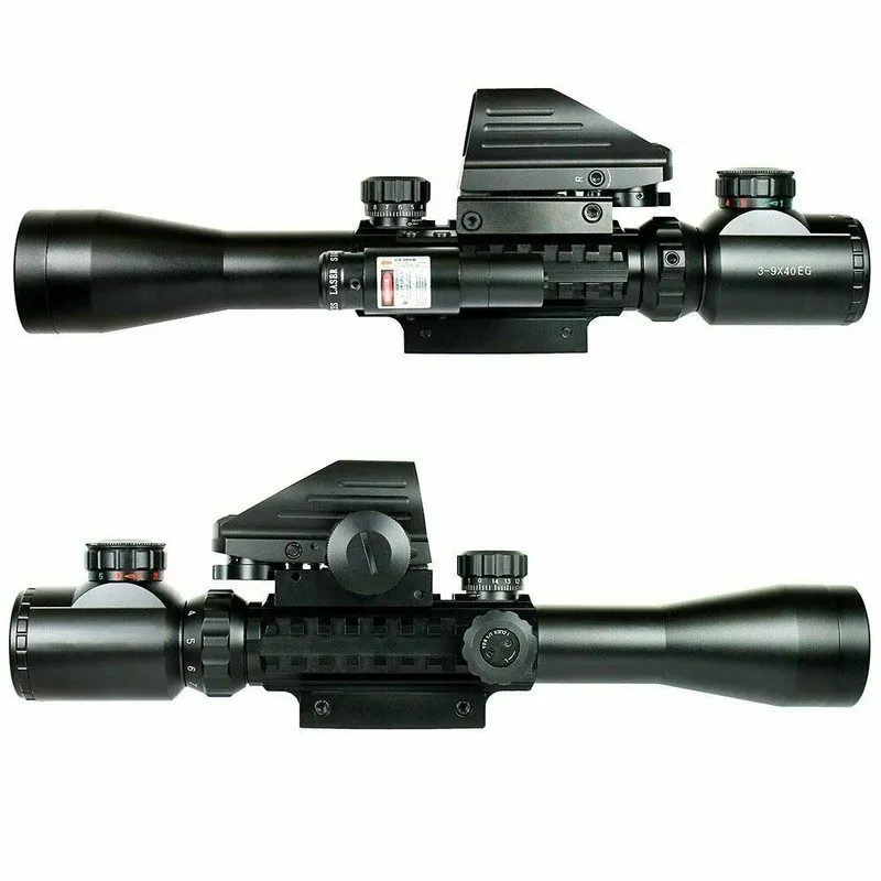 Оптико-электронная система 3-9X40 Illuminated Rifle Scope with Red Laser Sight &