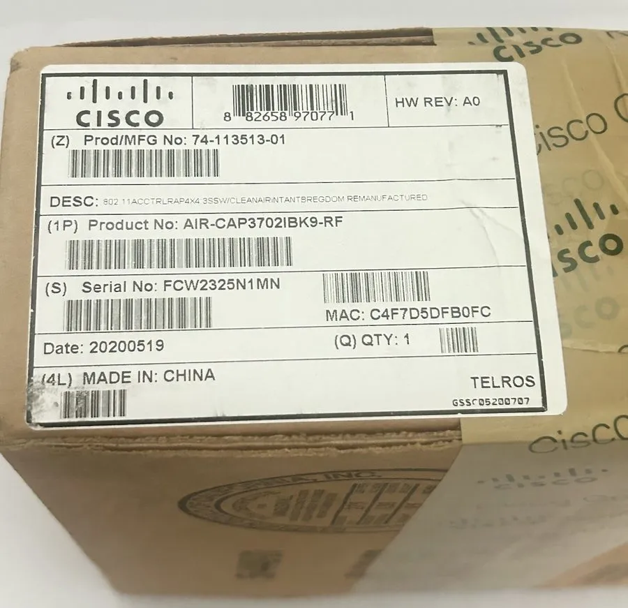 Точка доступа 74-113513/AIR-CAP3702I-B-K9 Cisco Aironet Wireless 802.11ac Access