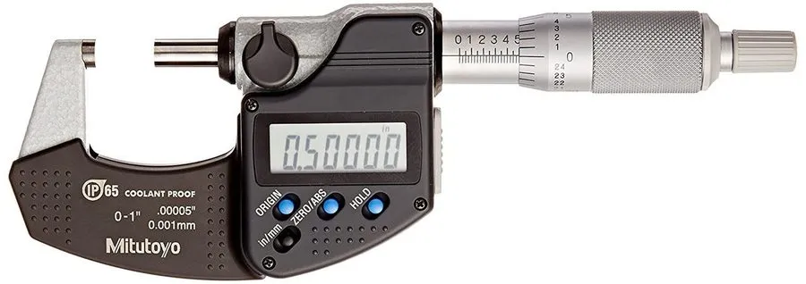 Микрометр Mitutoyo Electronic Digital Outside Micrometer 1" Max .00005" IP65 293