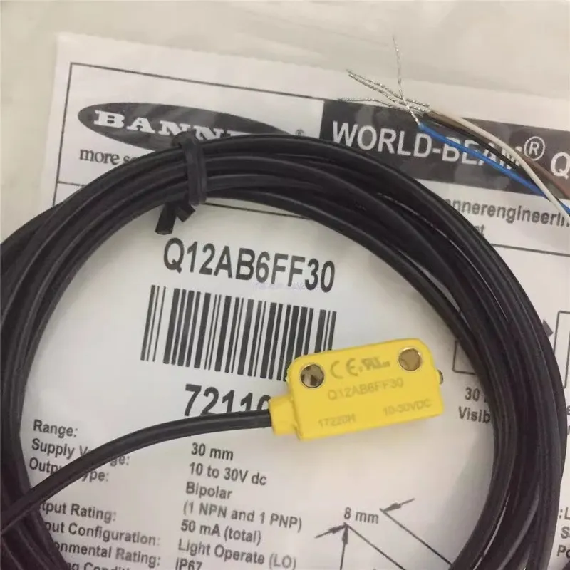 Фотоэлектрический датчик BANNER Q12AB6FF30 Photoelectric Sensor 72110