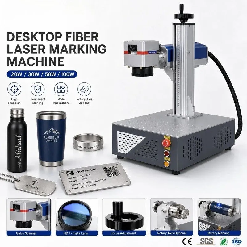 Полиграфическое оборудование 20W Fiber Laser Marking Machine Raycus Metal Laser