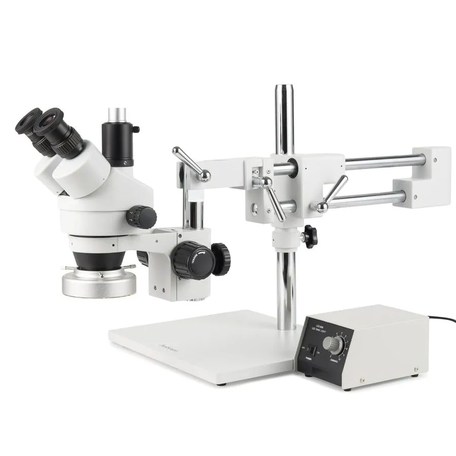 Микроскоп AmScope 7X-45X Trinocular Stereo Microscope with Aluminum 80-LED Ring