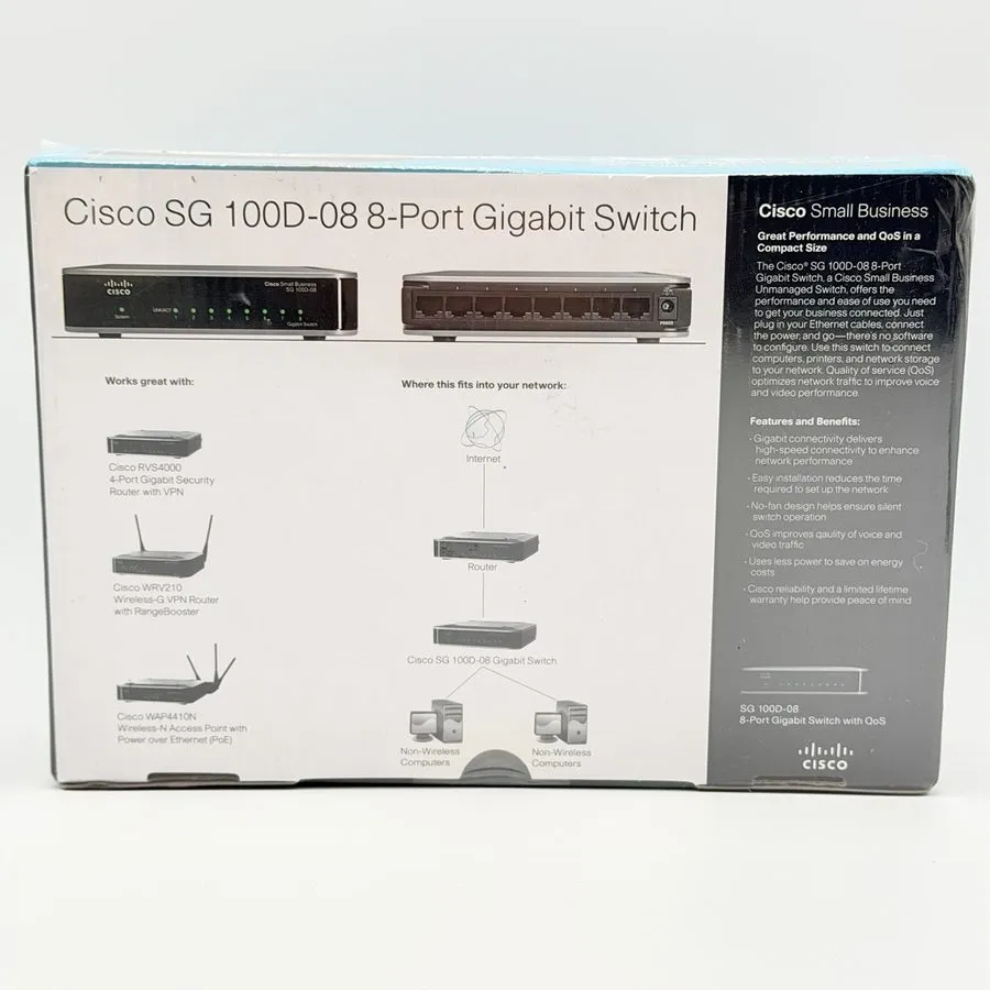 Коммутатор Cisco (SG100D-08) 8-Ports Desktop Ethernet Switch