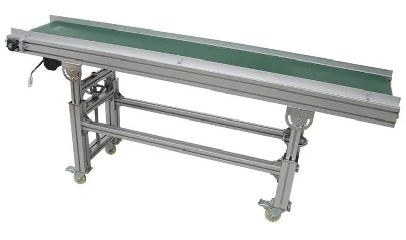 Конвейер 118"L 15.7"W Electric PVC Belt Conveyor Transport Machine Speed 4-20m/m — фото лота 2