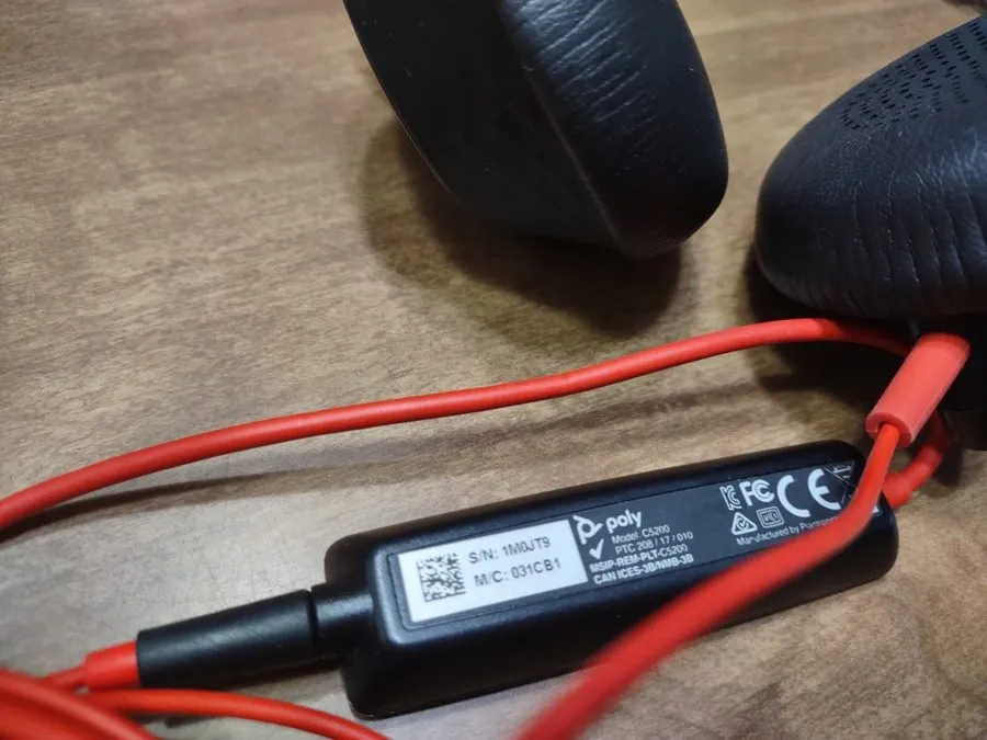 VoIP-шлюз Plantronics poly Blackwire C5200 Series Wired USB Mono Headset — фото лота 2