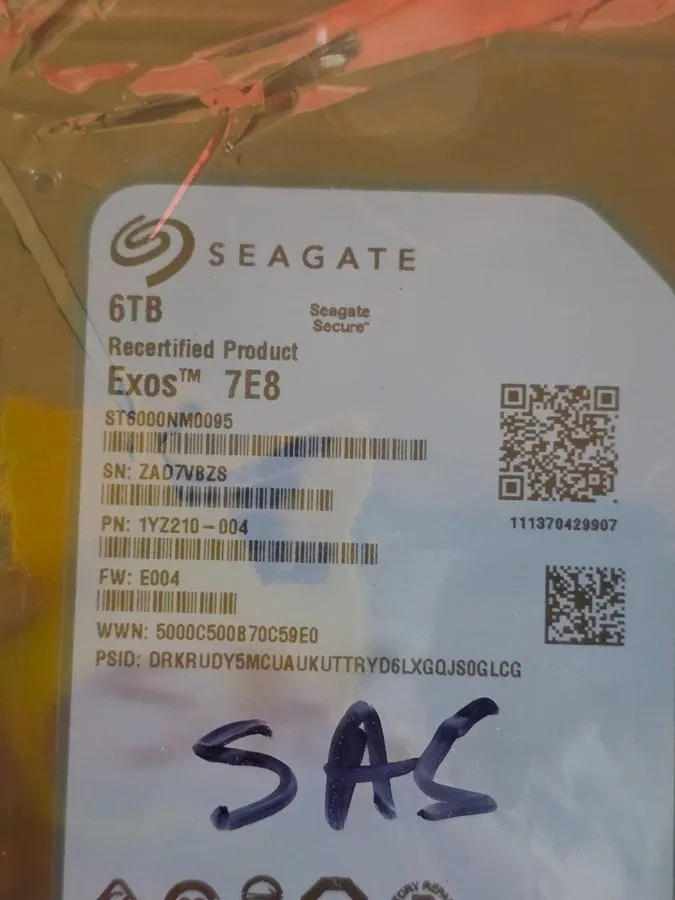Жёсткий диск Seagate Exos 7E8 6TB 3.5" Enterprise SAS 12Gb/s HDD ST6000NM0095 72