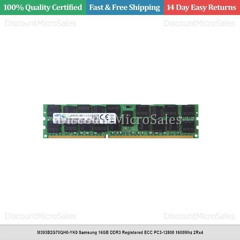 Модуль памяти Samsung M393B2G70QH0-YK0 16 GB DDR3 2Rx4 PC3L-12800R ECC Server RA
