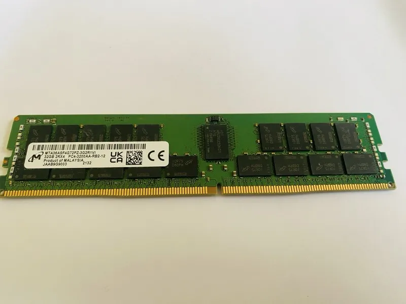 Модуль памяти Micron 32GB DDR4 3200MHz PC4-3200AA 2Rx4 ECC RDIMM Server RAM MTA3 — фото лота 2