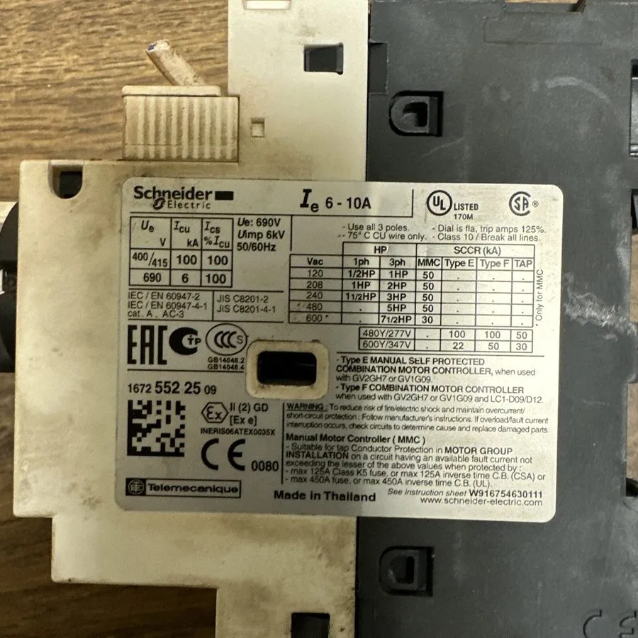 Автоматический выключатель Schneider Electric GV2P14 Motor Circuit Breaker 3 Pol
