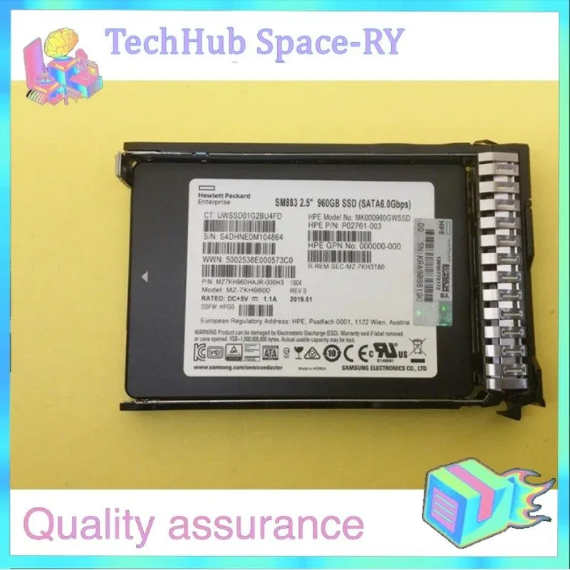 Сервер HPE/Samsung 2.5" 960GB SATA 6G G10 Server SSD Replace P19939-B21 P21082-0