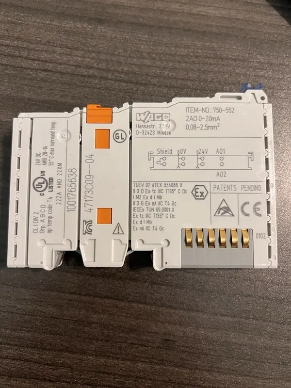 Модуль ввода-вывода WAGO 750-552 2 AO 24 VDC Analog Output Module