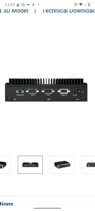 IIoT-устройство Advantech ARK-1551 Fanless Industrial Mini PC HDMI USB 3.0 Dual  — фото лота 1