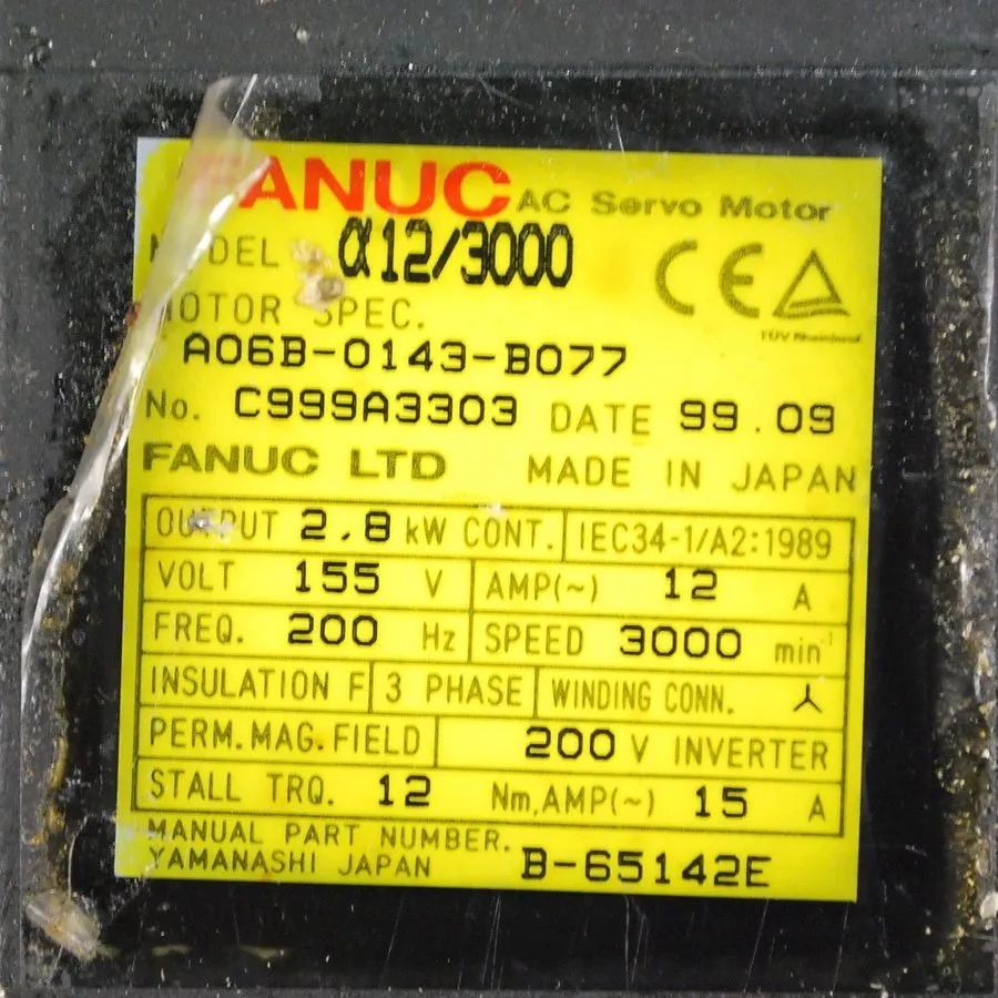 Серводвигатель Fanuc A06B-0148-B177 Ac Servo Motor. A22/3000 Rpm-3000
