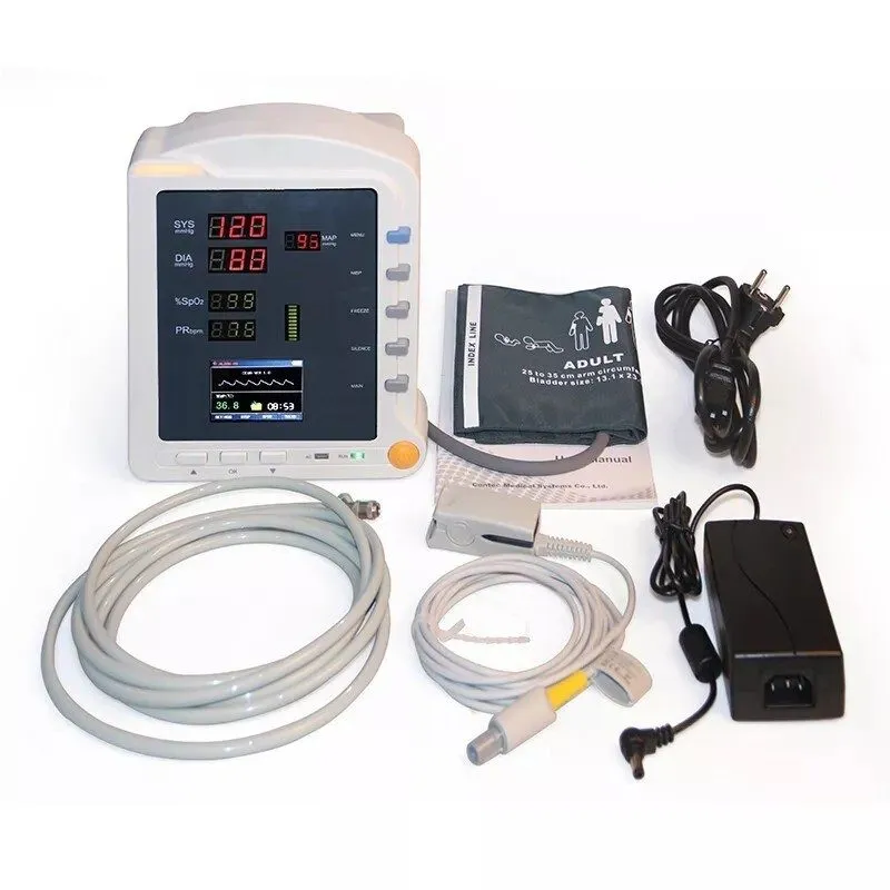 Датчик SpO2 SR5100 Vital Signs Monitor CCU ICU Patient Monitor,NIBP /TEMP 2.8''