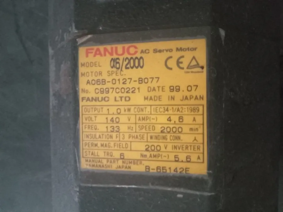 Серводвигатель FANUC A06B-0162-B175 AM6/3000 AC Servo Motor 6.0A 3000rpm 144V B-